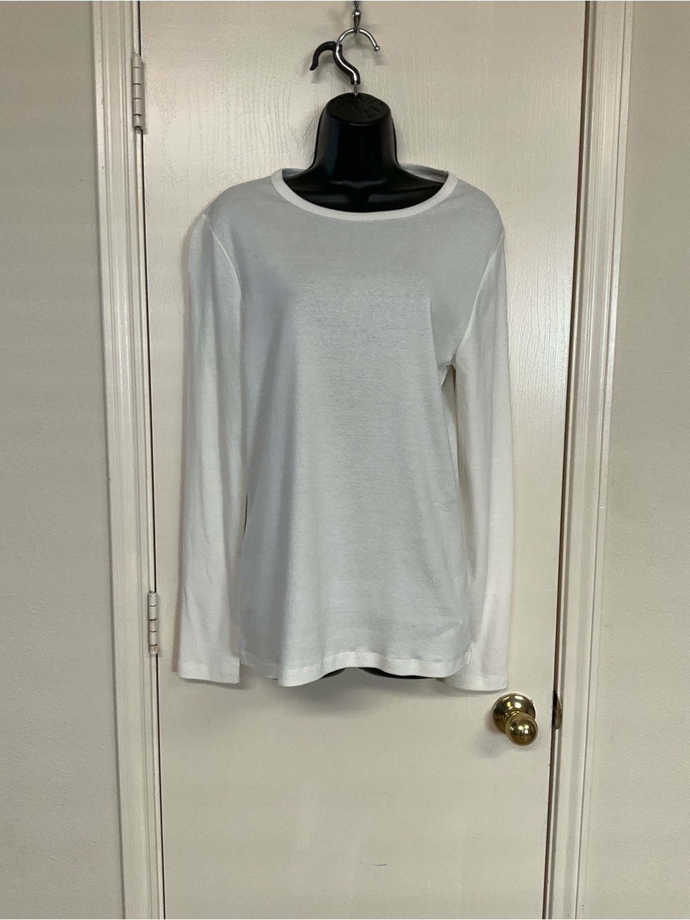 Joe Fresh White Long-Sleeve Crewneck Tee